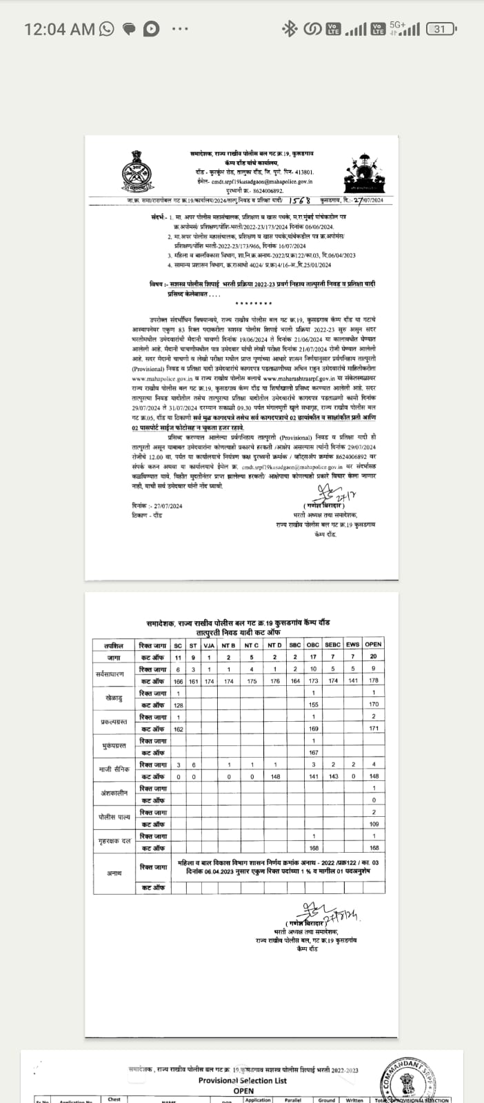 समादेशक, राज्य राखीव पोलीस बल गट क्र. 19